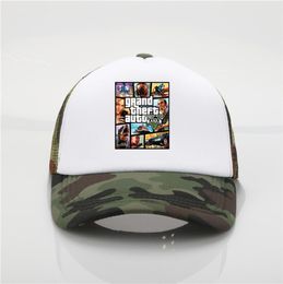 Grand Theft Auto V 5 GTA 5 Baseball caps Summer women hats Trucker Caps1754755