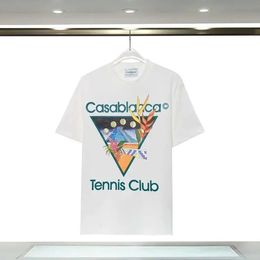 Luxury Tshirts for Top Casablanc Shirt Fashion Summer Pattern Classic Brand Breathable Tee Men Designer Short Sleeve T 240412