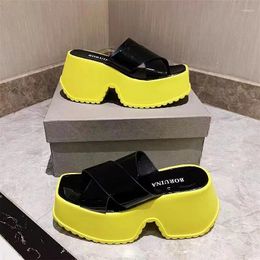 Slippers 2024 Platform Women Open Toe Summer Chunky Shoes Flatform Slip On Outdoor For Beach Roman Sexy Heels