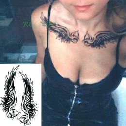 Tattoo Transfer Waterproof Temporary Tattoo Sticker divine wings of angel tatto stickers flash tatoo fake tattoos for girl women lady 7 240426
