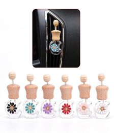 1PC Car Perfume Car Clip Glass Bottle Empty Bottle Air Freshener For Essential Oils Diffuser Automobiles Ornaments293b8803251
