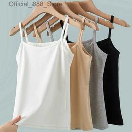 Women's Tanks Camis New Summer Simple Sling Camisoles Women Girls Crop Top Sleless Shirt Lady Bralette Tops Strap Skinny Camisole Base Vest Tops d240427