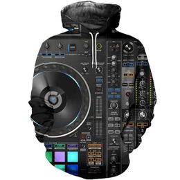 Men's Hoodies & Sweatshirts 3D Print DJ Mixing Controller Art Clothes Streetwear Men Women Pullover Funny Unisex Hoodie Sweat2435