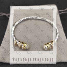 Dy Bangle Jewlery Designer для женщин роскошные ювелирные украшения скрученные кабельные браслеты Классический мужчина дизайнер -дизайнерская пара