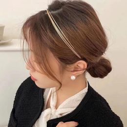 Hair Clips Thin Headbands Women Multilayer Alloy Hoop Double Root Metal Bands Accessories Smooth Head