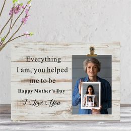 Frames Mother's Day Personalised Square Chinese Po Frame Wooden Table Holiday Home Decoration Desktop Ornaments