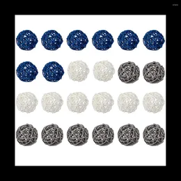 Party Decoration Rattan Ornaments Decorative Ball Home Decor Room Kitchen Wedding Decorations Dark Blue Gray White