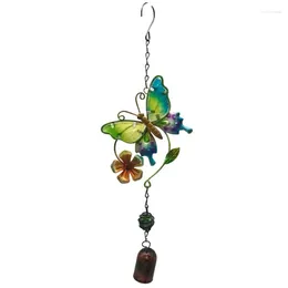 Decorative Figurines Metal Wind Chime Iron Art Ornament Color Painted Butterflies Vintage Anti-rust Hanging Decorations Crafts