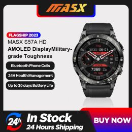 Watches MASX S57A smart watch 1.39'' AMOLED high definition Display 420mAH bluetooth call Militarygrade Toughnes Waterproof Sport watch