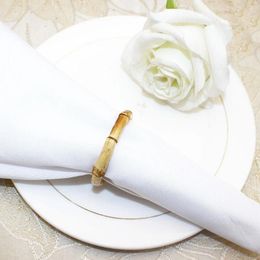 Table Cloth Bamboo Napkin Buckle Holders Ring For Wedding Pastoral Style Rings Dining Buckles Decor