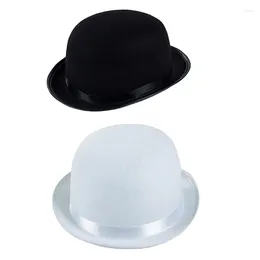 Berets Fashion Black/White Hat Magician For Costume Felt Adult Dropship