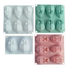 Moulds Easter Mold Silicone Mold Rabbit Bunny Cake Mould Chocolate Dessert Baking Mold 3D Cake Decorating Mold DIY Home Kitchen Tools