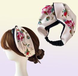 Silk Cross Knotted Women Headbands Fashion Luxury Girls Flowers Hair bands Scarf Accessories Gifts Headwraps without box82970037228068