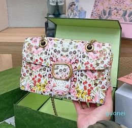 Fashion Letter Bags Body Flower Trend Chain Double Fashion Designer Shoulder Bag Handbag Style Girl Wallet