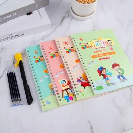 Notepads Sank Magic Books for Children Reusable 3D Groove Magic Notebook Writing for Lettering Calligraphy Set Montessori Ring Notebook