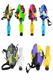 Silicone Mash Creative Acrylic Silicone Smoking Pipe Gas Mask Acrylic Bongs Pipes Plastic Oil Burner Pipe Water Bongs Smoke Hand P7707532