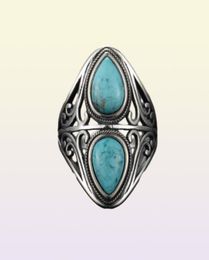 925 Sterling Silver Rings Original Design Vintage Natural Turquoise Ring for Women Men Female Fine Jewellery Gifts 20102696875288128971