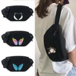 Waist Bags Men's Bag Fashion Fanny Pack Chest Outdoor Sports Crossbody Casual Women's Travel Feather Pattern Packs