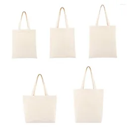 Storage Bags Reusable Shopping Bag Large Capacity Folding Blank Eco-friendly Tote Foldable Canvas Grocery Women Girls Shoulder