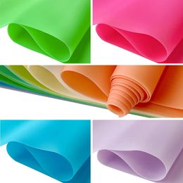 Jelly PVC Vinyl Roll 30x135cm Soft Solid Coloured Smooth Waterproof PVC Fabric for Mat Hair Bows Jewellery Making 240422