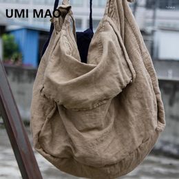 Duffel Bags UMI MAO Harajuku Style Cotton Linen Atrist Retro Bag Large Capacity One Shoulder Causal Matched Vintage Messenger