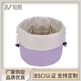 Korean Style Travel Large Capacity Toiletry Bag Cosmetic Bag Multifunctional Cylindrical Toiletry Bag Storage Bag Drawstring Pocket