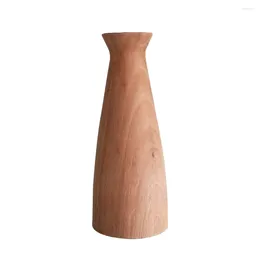 Vases 1Pc Wooden Vase Tall Wood Flower Arrangement Bottle