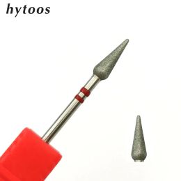 Bits HYTOOS Cone Nail Drill Bits Fine Diamond Cuticle Clean Burr Russian Mills Electric Manicure Drills Nails Accessories Tool