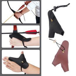 Gloves 2 Fingers Bracer Arrow Bow Shooting Supply Traditional Sports Protective Guard Archer Glove Hunting Shooting Gloves