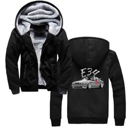 Mens Hoodies Sweatshirts Glstkrrn E34 mens hoodie with oversized zipper sports shirt thick winter fashionable street clothing vintage cotton jacket 240425