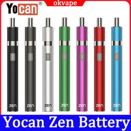 Authentic Yocan Zen Battery E-cigarette Kits 510 Thread Batteries 650mAh Adjustable Voltage C4-DE Coil Wax Vaporizer Vape Pen Kit