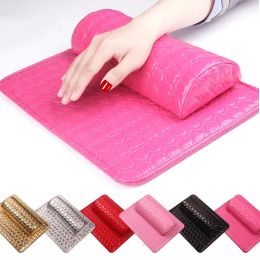 Equipment Hand Cushion Holder Nail Art Mat Pad Soft PU Leather Sponge Arm Rest Love Heart Design Nail Pillow Manicure Art Beauty Tools