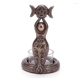 Candle Holders Resin Holder Triples Goddess Tea Light Handicraft Ornament Candlestick