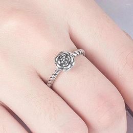 Cluster Rings Fashion Rose Wrapped Twist Ring Women's Party Jewellery Accessories Daily Matching Anniversary Gift