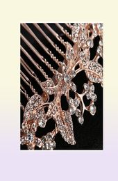 Wedding Bridal Accessories Silver Flower Crystal Rhinestone Hair Pin Clips Bridesmaid Women Hair Jewellery JCH0087352401