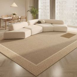 Carpets French cream wind living room home non-slip crystal velvet carpet advanced sense of the whole coffee table blanket