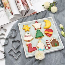 Moulds Set(10pcs) Stainless Steel 10 Piece Cookie Cake Cutting and Pressing Mould Candy Cake Making Baking Mould Set