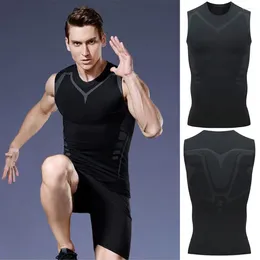 Men's Tank Tops Compression Top Men Gym Shirt Sleeveless Quick Dry Printing Sportswear Male Fitness Bodybuilding Vest Workout Muscle