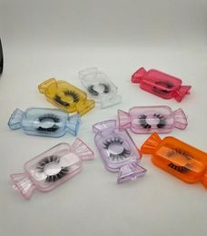 Transparent Candy Eyelash Packaging Box 3D 5D Mink Eyelash Case Lash Box False Eyelashes Packaging Empty Lashes Case Packing Box K6845173