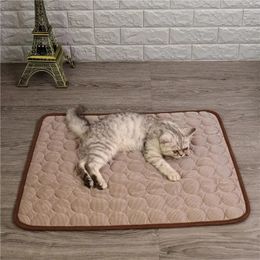 1 Piece Summer Pet Ice Pad Dog Mat Silk Cat Cool 240424