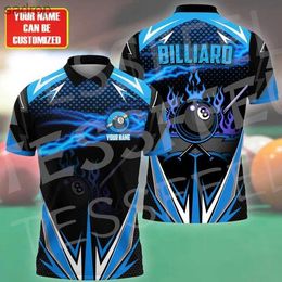 Men's T-Shirts New Fashion Customized Name Sports Billiards Player 3DPrint Summer Fun Retro Harajuku Polo Shirt Street Clothing Short Sleeve T-shirtXW