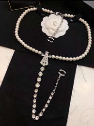 Necklaces Brand Letter Choker Pendant Necklace Pearl Chains Designer Jewellery Accessories