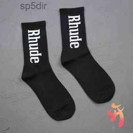 Rhude socks Simple Letter High Quality Cotton European American Street Trend Socks Men and Women Socks Warm and comfortable needle socks Rhude Couple InTub 1B9G