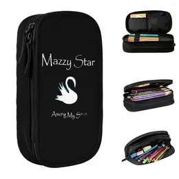 Fun Punk Mazzy Star Pencil Case Rock Pencilcases Pen Holder For Student Big Capacity Bag School Supplies Gifts Stationery