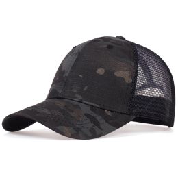 Softball Mesh Summer Sun Hat Caps for Men Women Adjustable Baseball Cap Men Trucker Hats Camouflage Jungle Tactical Hats