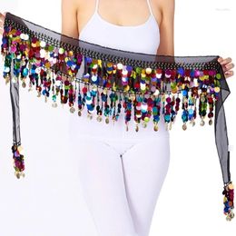 Belts 2024 Belly Dance Costume Clothes Belt Bellydance Waist Chain Hip Scarf Women Girl With Sequin 11 Color