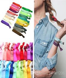 20 Colours New Knotted Ribbon Hair Tie Ponytail Holders Stretchy Elastic Headbands KidsWomen Hair Accessory2626236