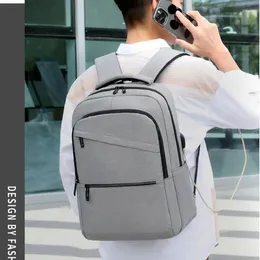 Backpack Multi Layer Capacity USB Fashion Trend Men's Business College Student Schoolbag Leisure Travel Computer Bag