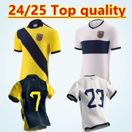 Ecuador 2024 2025 Copa soccer jersey home ywllow away biue Pervis Estupinan 2024 Gonzalo Plata Michael Estrada football shirts thailand quality maillots de foot