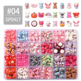 3D Cute Cartoon Animal Kawaii Nail Charms Acrylic Resin Nail Parts Nail Art Decoration Accessories Luxury Manicure Designs 240415